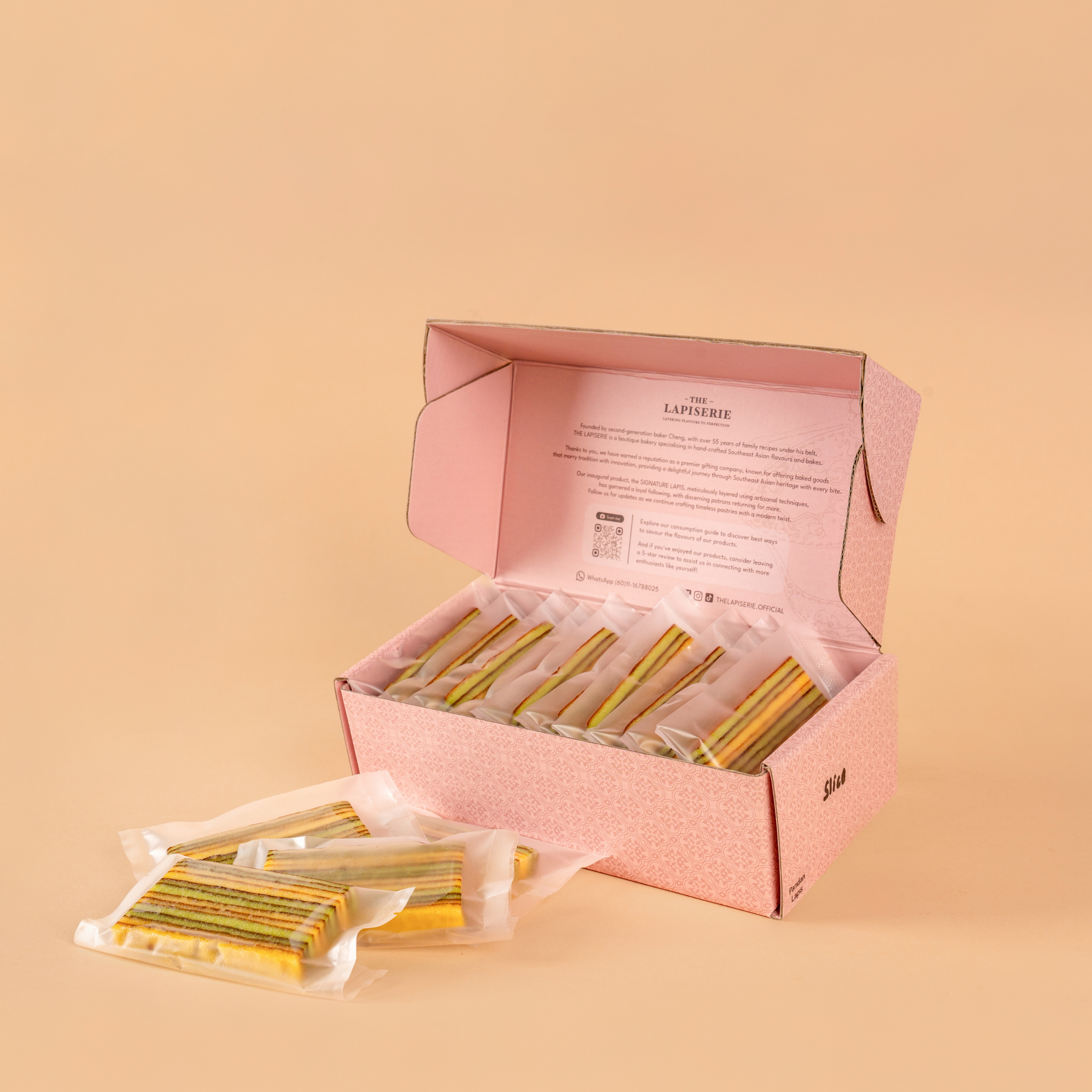 Pandan Lapis Taster Slice · Box of 10 pcs